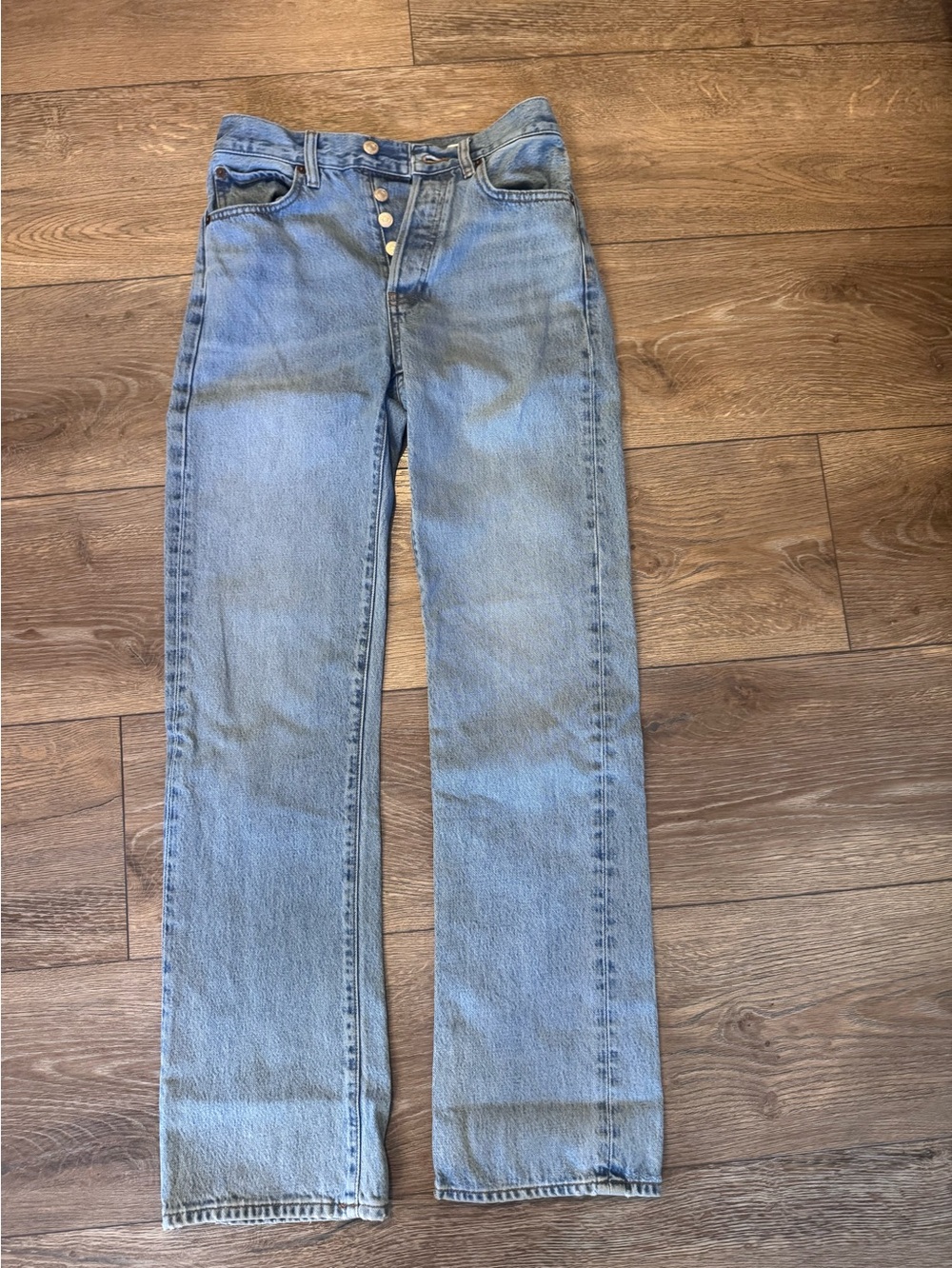 FRAME THE VERTICAL Straight Leg Denim Static Sz 25 EUC